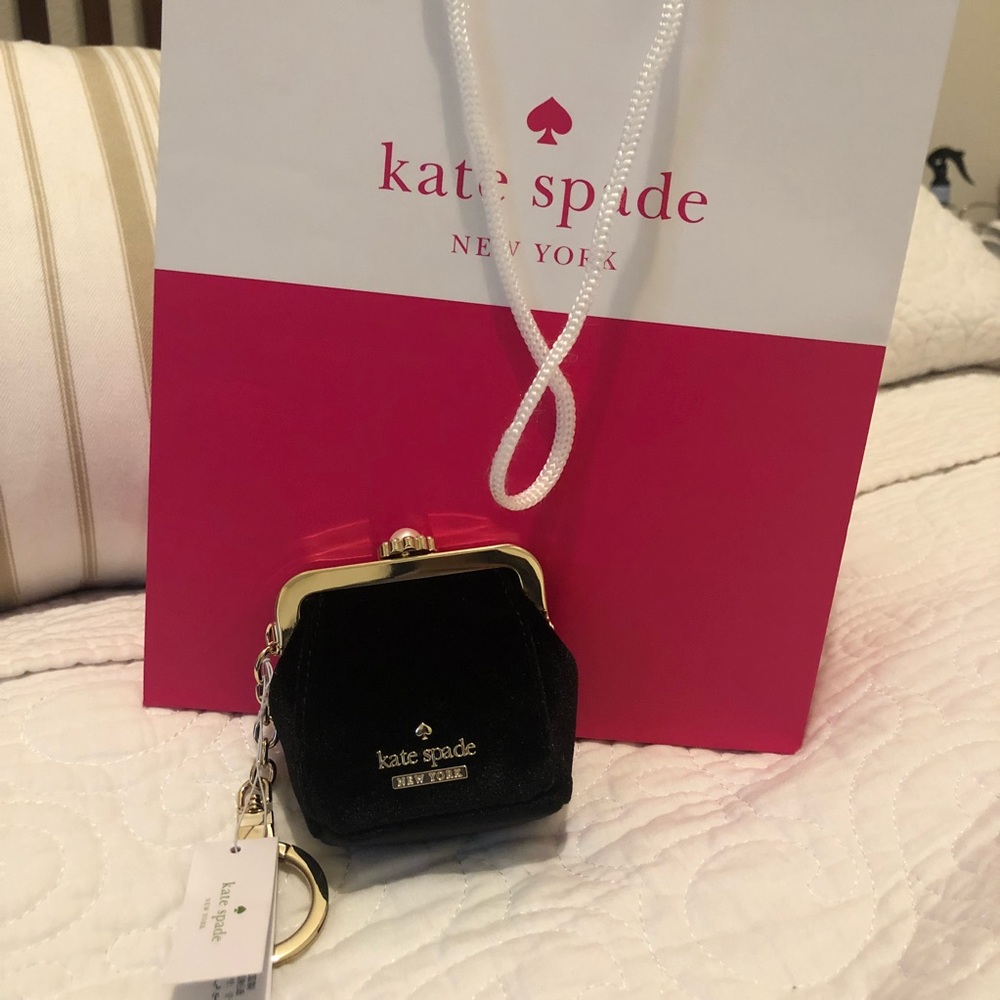 Kate Spade Velvet Keychain Coin pouch